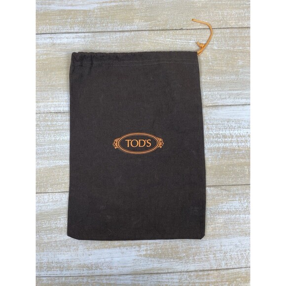 TOD'S Drawstring Logo Dust Bag 10”x 13.5” Purse Shoes Storage Cover - Picture 1 of 4